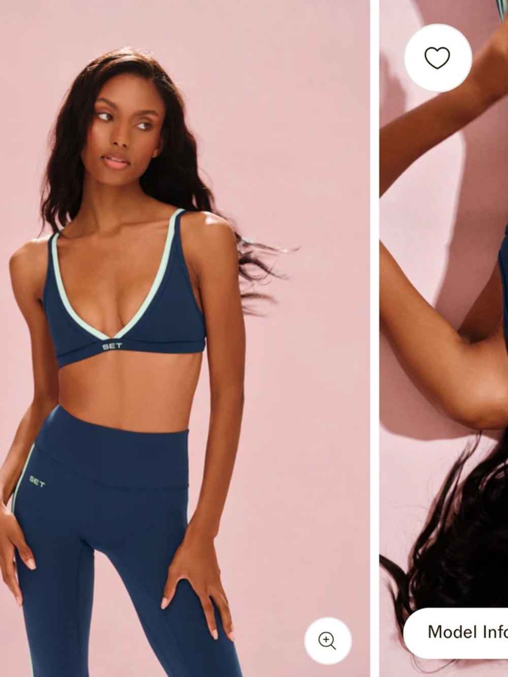SET ACTIVE - CLUB SET - LUX LAYERED TRIANGLE BRA - SIZE MEDIUM -TOP ONLY